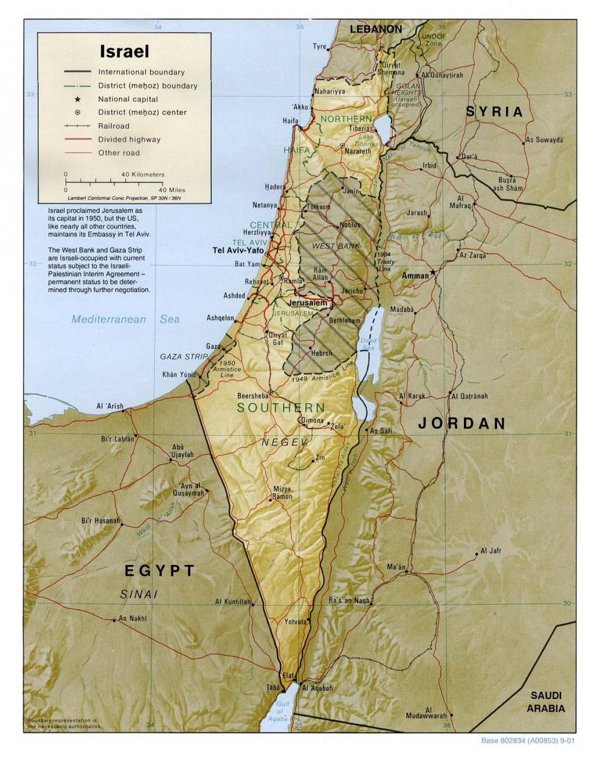 kart İsrail coğrafiyası 