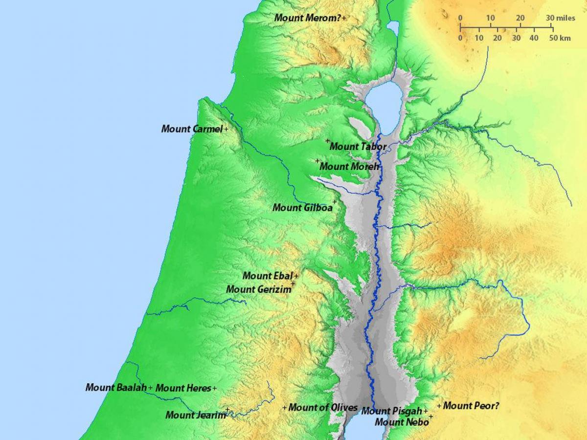 kart İsrail dağları